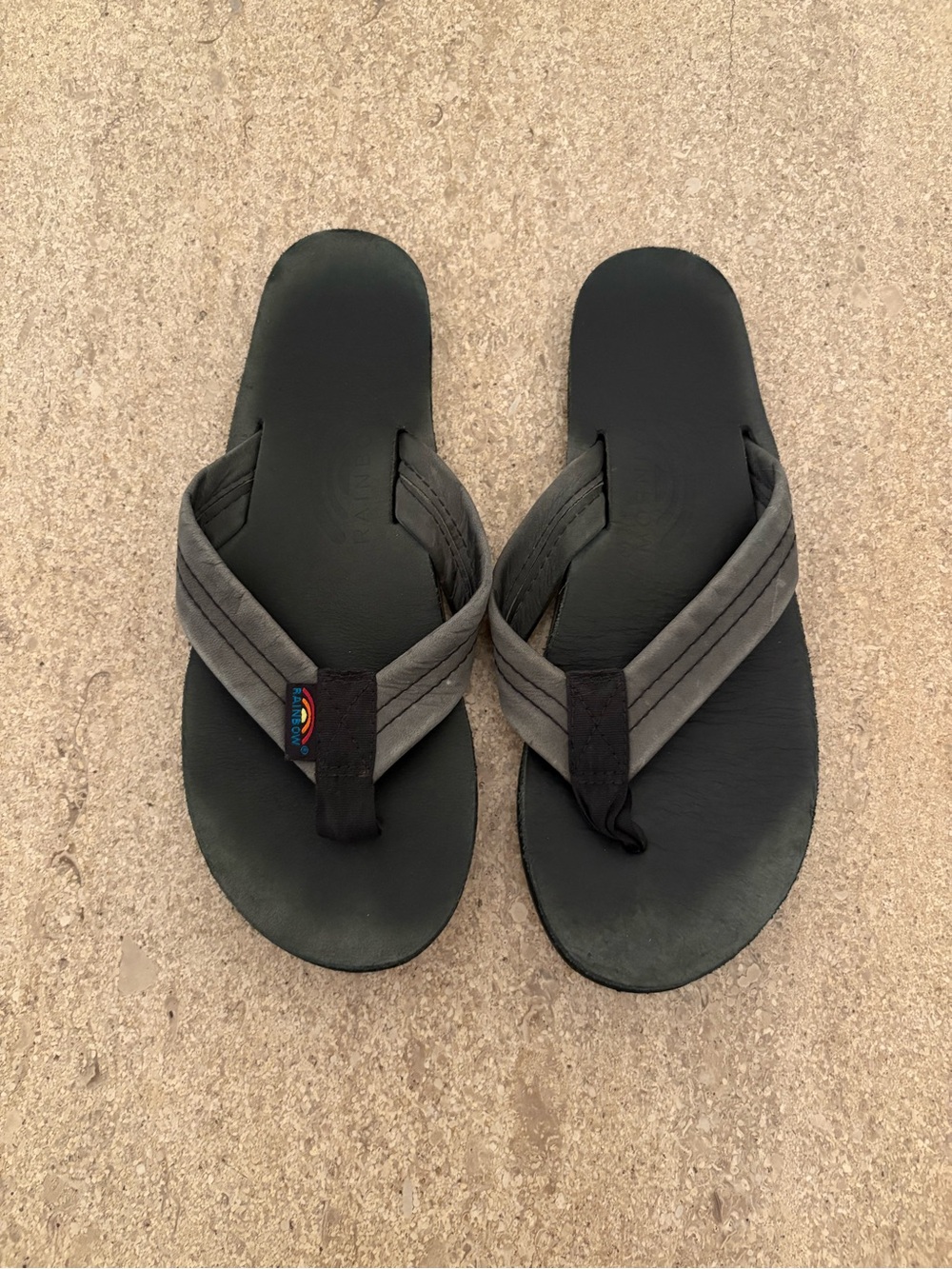 Rainbow Black Sandals